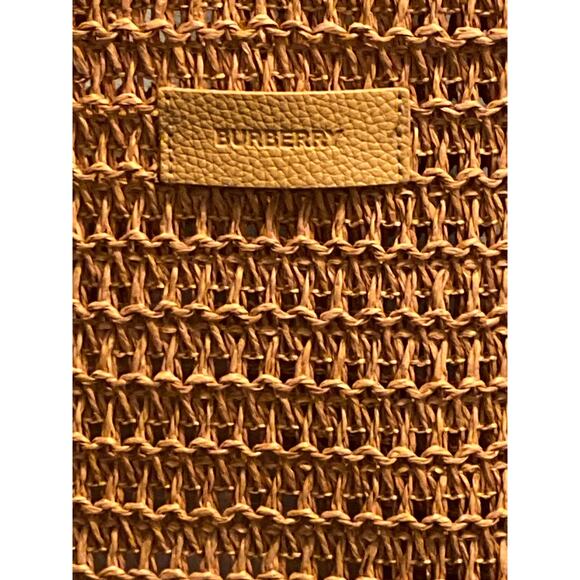 Burberry Weave Natural Paper Straw Tote Shoulder Summer Beach Bag- Extra Large - Picture 2 of 5